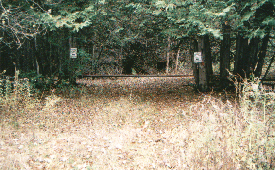 entrance to 100 acres bush land
